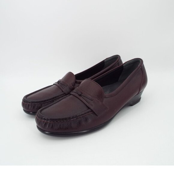 SAS Easier Antique Wine Tripad Comfort Leather Loafers Size 9N Narrow Width - Picture 5 of 15